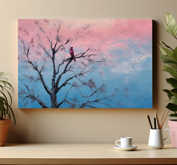 Bird in a tree canvas art - TenStickers