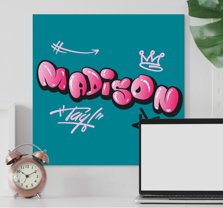 Abc canvas wall art custom name artwork - TenStickers