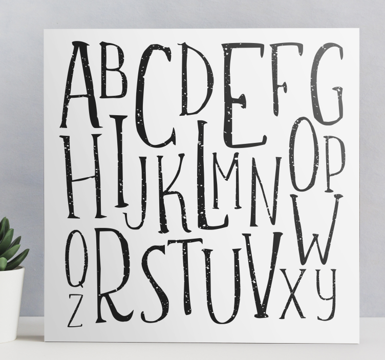 Alphabet letters canvas print - TenStickers