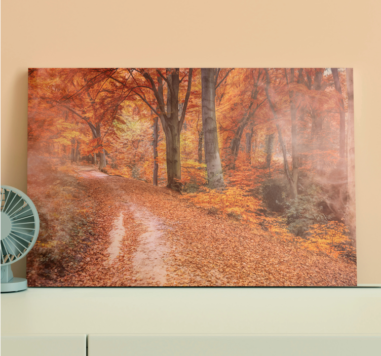 Autumn and fog aesthetic landscape canvas - TenStickers