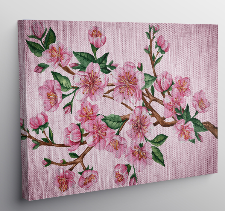 Blooming Cherry Branch Flowers  canvas - TenStickers