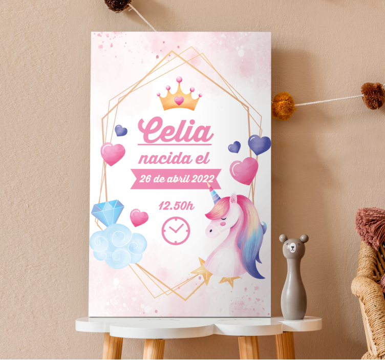 Celia's Magical Moment unicorn pictures framed - TenStickers