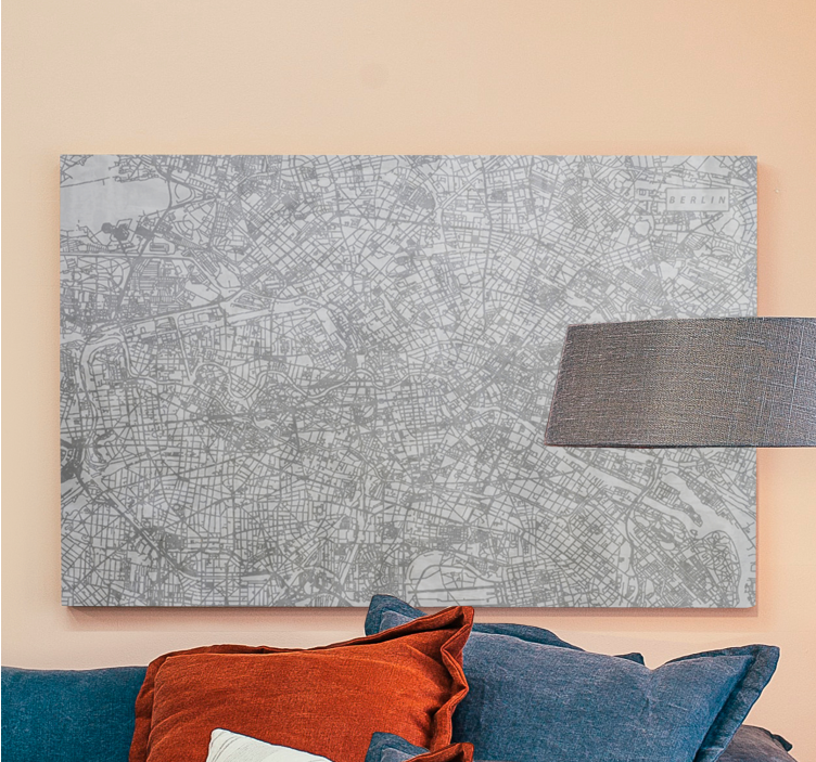 City map Berlin city canvas print - TenStickers