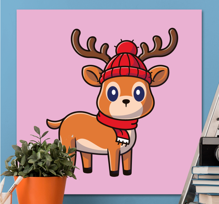 Cute cartoon deer horse wall art - TenStickers