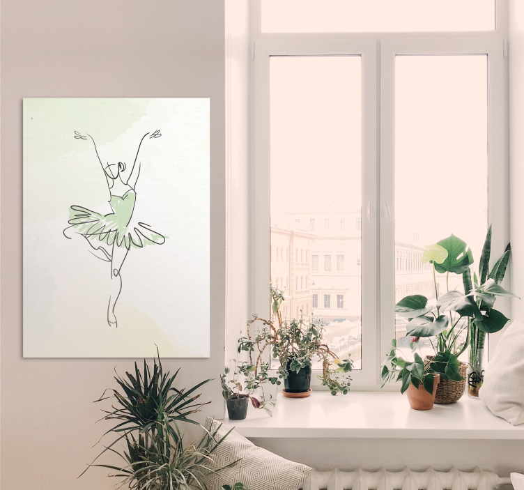 Dancer canvas elegant ballet movement - TenStickers