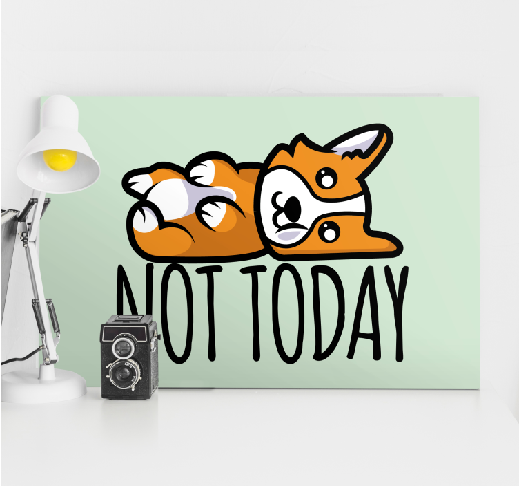 Dog wall art corgi at rest - TenStickers