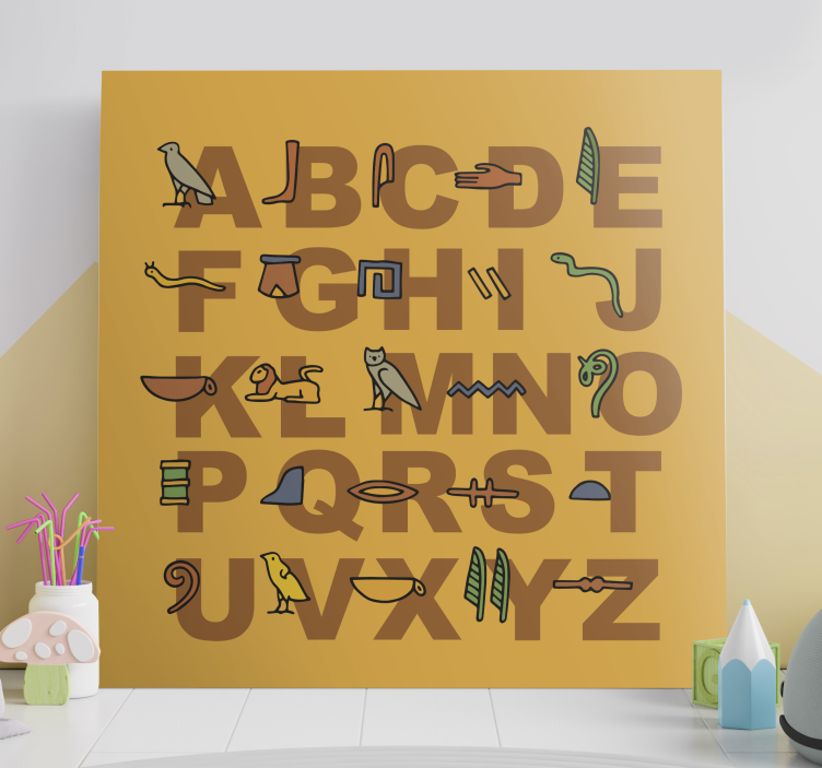 egyptian alphabet Alphabet canvas prints - TenStickers