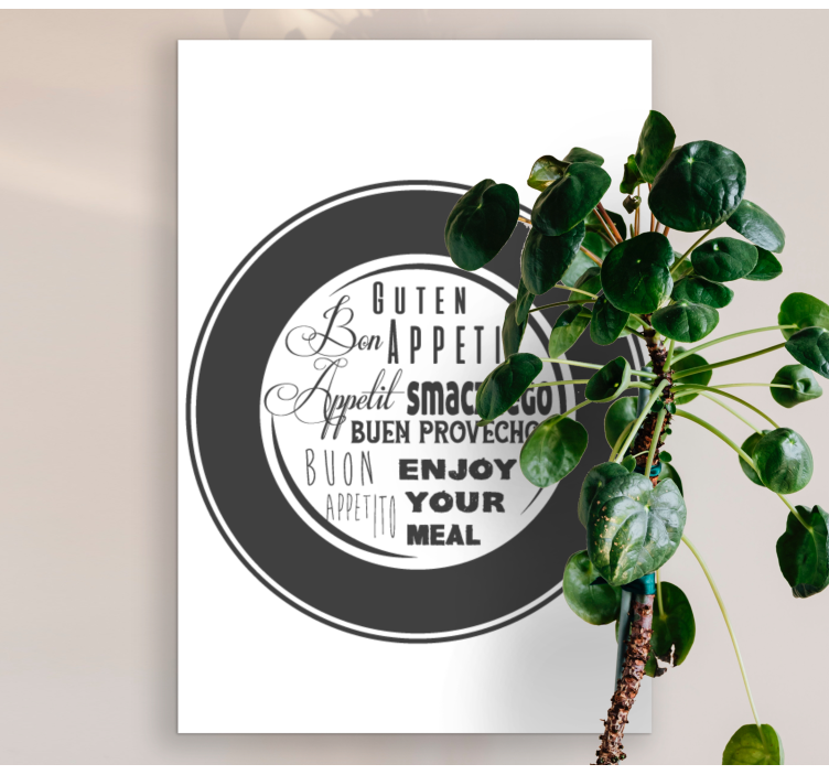 Enjoy your meal quote canvas - TenStickers