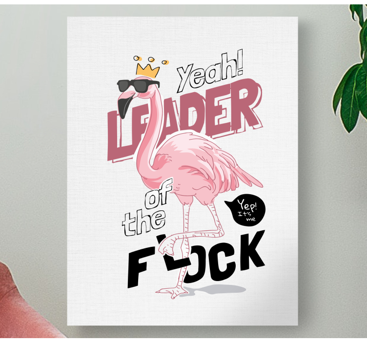 Flamingo Style Leader dog wall art - TenStickers