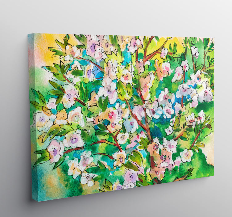 Flowers canvas blossoming floral arrangement - TenStickers