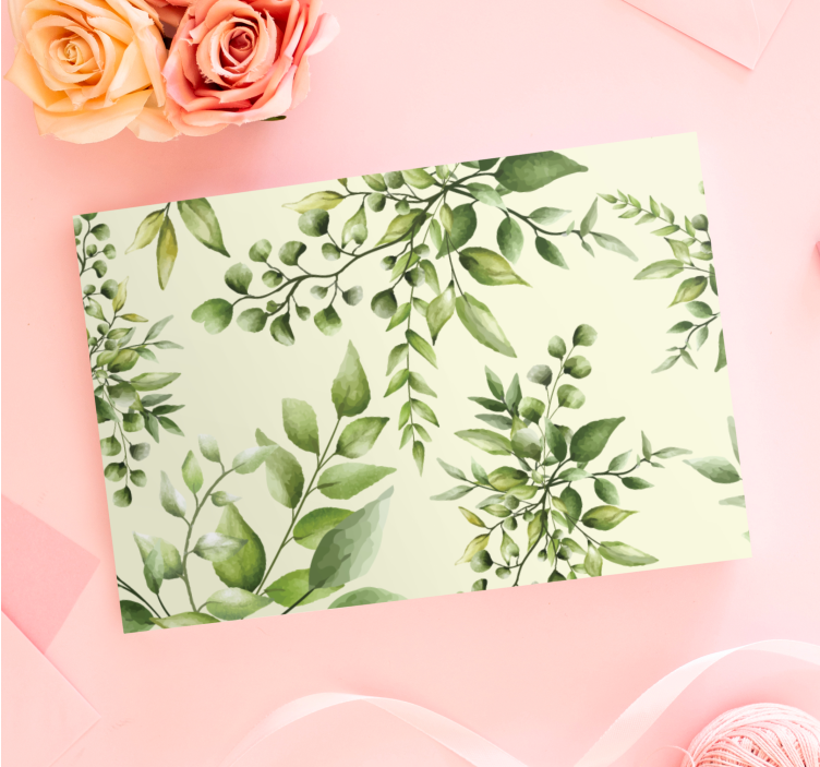 Flowers canvas delicate greenery blooms - TenStickers