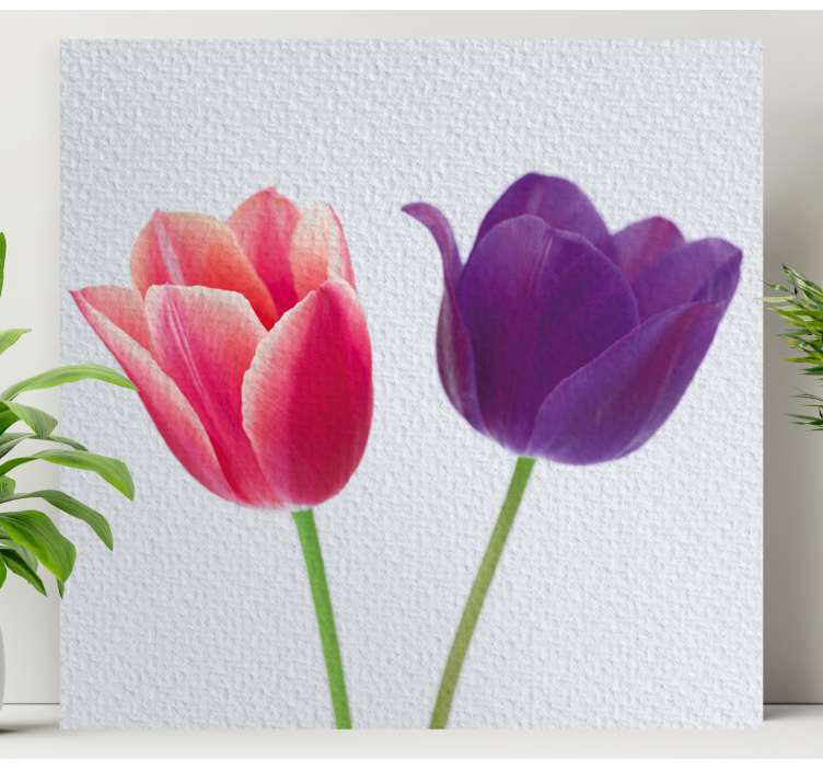 Flowers canvas tulip arrangement - TenStickers