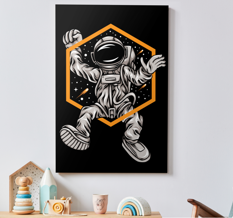 Happy cool astronaut bedroom wall prints - TenStickers
