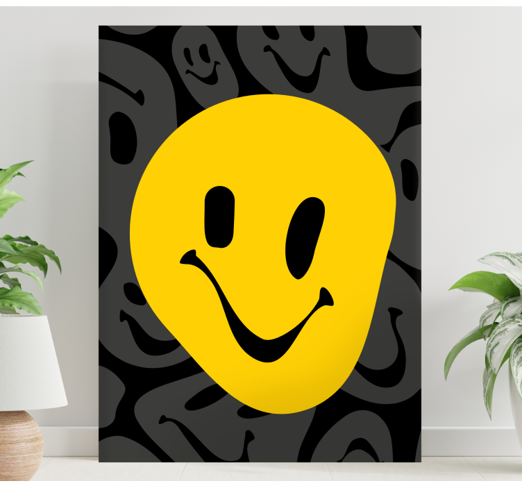 Happy Smiley Face canvas print - TenStickers
