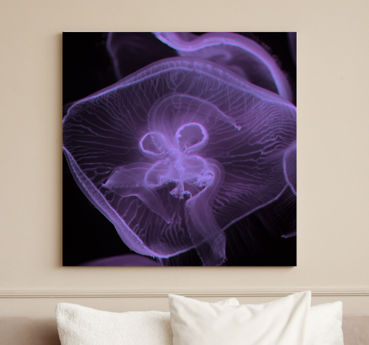 Jellyfish art animal canvas prints - TenStickers