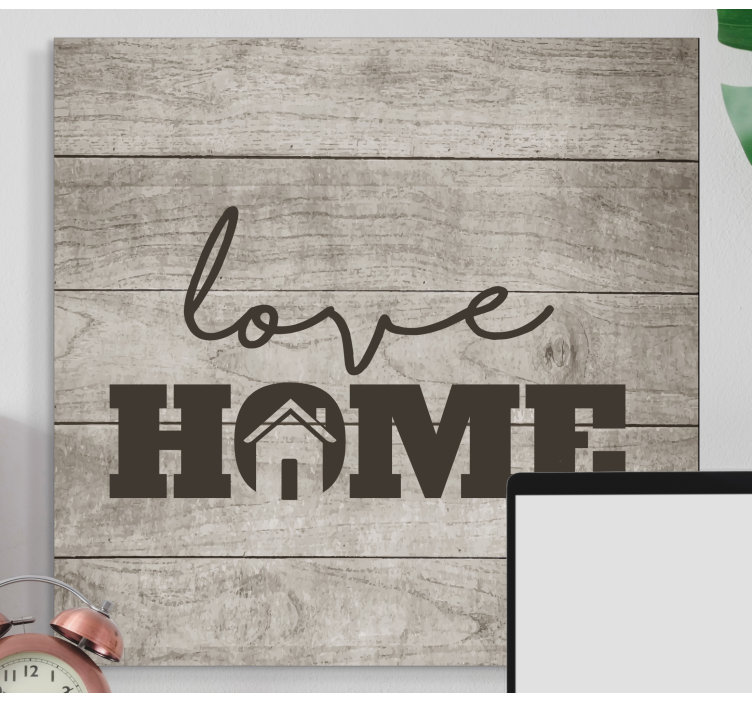 Love home message quote canvas - TenStickers