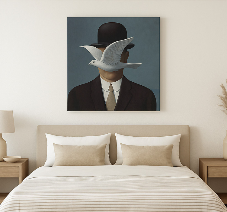 Man in a bowler hat canvas art - TenStickers