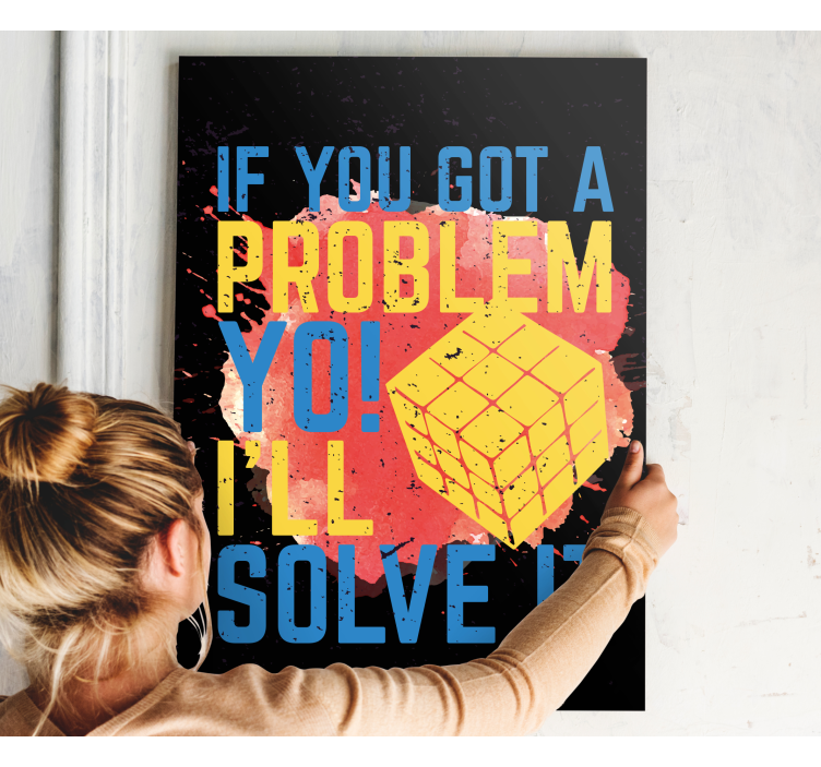 Quote canvas for the rubik's cube inspiration - TenStickers