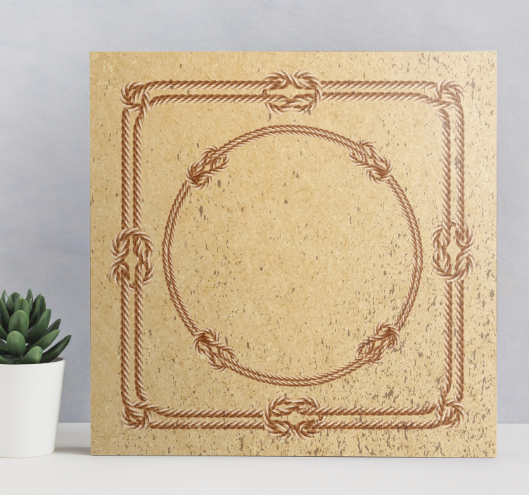 Rope Frame Embossment canvas print - TenStickers