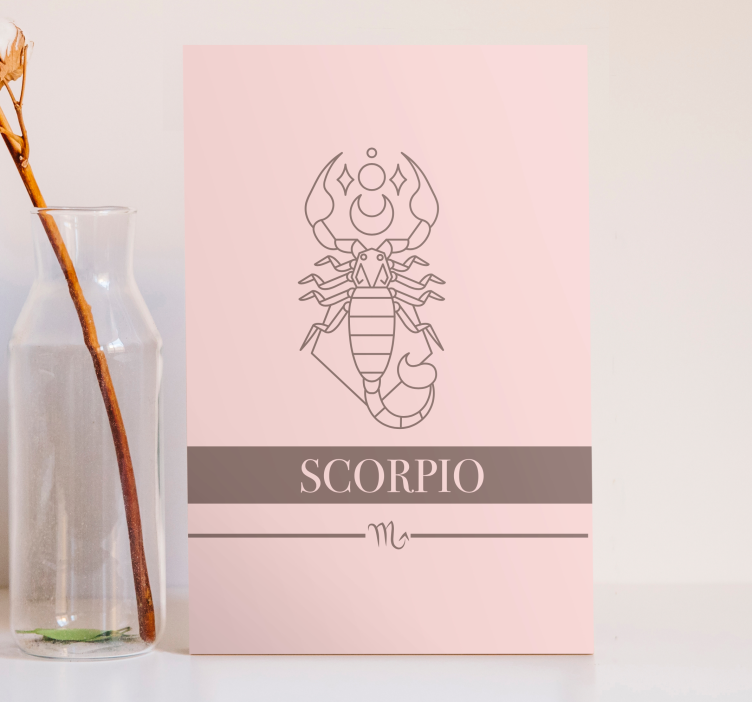 Scorpio pink zodiac sign bedroom wall prints - TenStickers