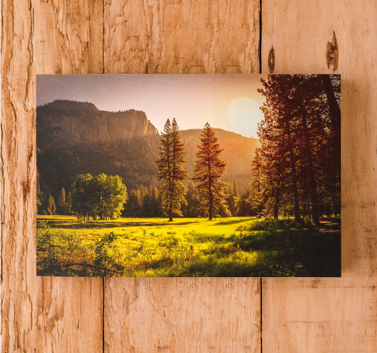 Sunset Over Mountains landscape canvas - TenStickers
