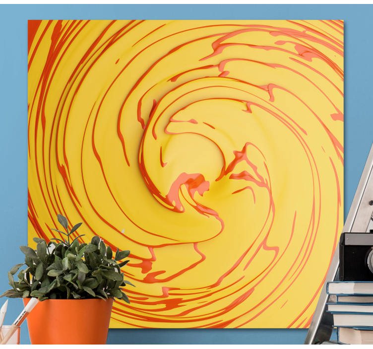 Vibrant spiraled motion abstract wall art  1 - TenStickers