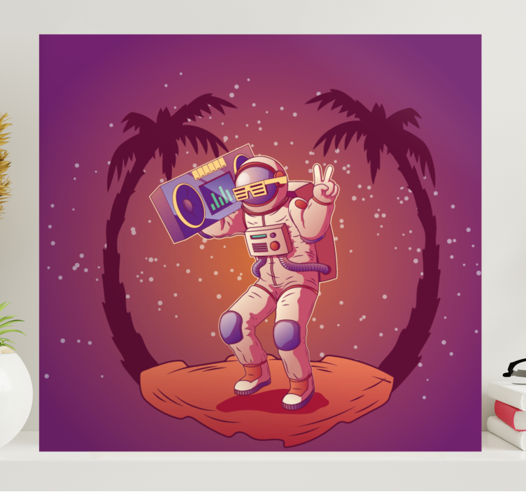 Videgoames canvas astronaut dancing - TenStickers