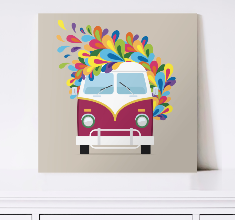 Videgoames canvas retro vehicle splash art - TenStickers