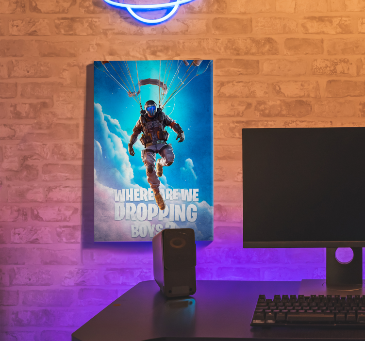 where are we dropping Videgoames canvas - TenStickers