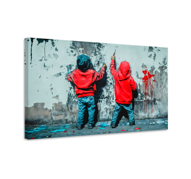 Painting of boys canvas art - TenStickers