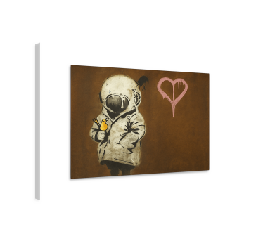 Space girl and bird canvas art - TenStickers