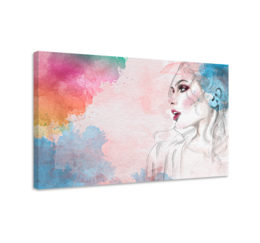 Woman figure canvas art - TenStickers