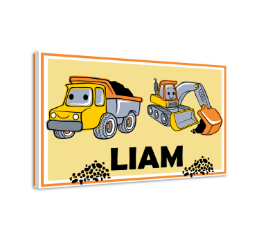 name with trucks customisable canvas prints - TenStickers