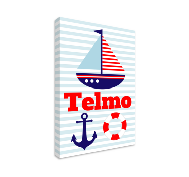 Personalised Kids Nautical canvas wall art - TenStickers