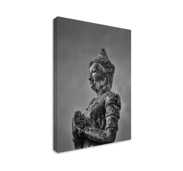 Grey buddha wall canvas - TenStickers