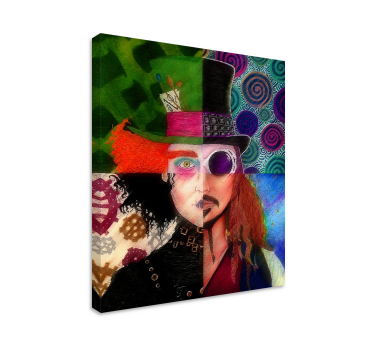 Johnny Depp character canvas - TenStickers