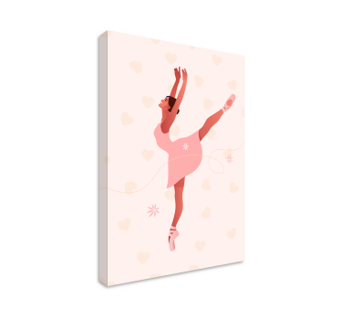 Ballerina with flowers canvas wall art - TenStickers