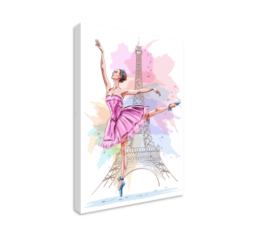 Ballerina in Paris Canvas wall art - TenStickers