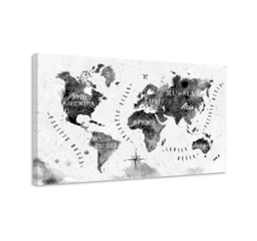 Paint splash world map art canvas - TenStickers