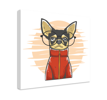 Dog wall art stylish dog portrait - TenStickers