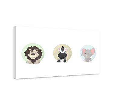 Animals set animal canvas - TenStickers