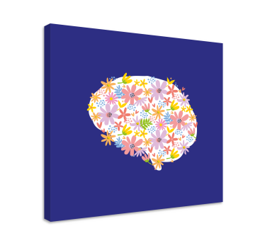 Flowers Brain floral canvas - TenStickers