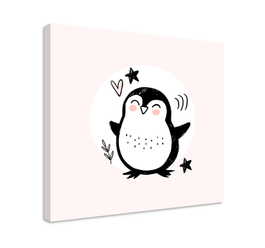 Cute drawn baby penguin doodle wall pictures for nursery - TenStickers