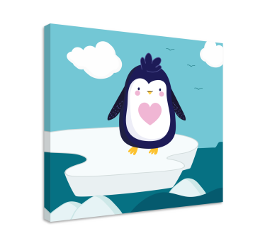 Cute cartoon penguin wall pictures for nursery - TenStickers
