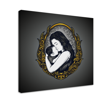 Mother and daughter love canvas art - TenStickers