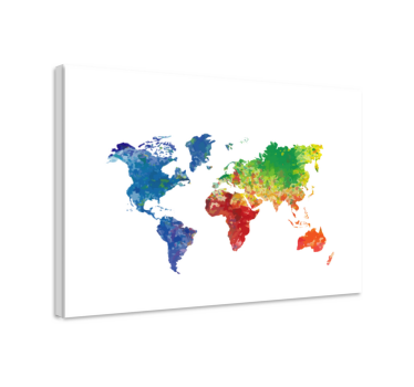 Artistic world map art canvas - TenStickers