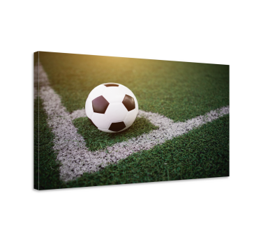 Beautiful football on grass home canvas prints - TenStickers