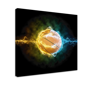 Water and fire basketball home canvas prints - TenStickers
