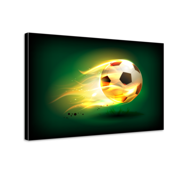 Cool football on fire home canvas prints - TenStickers