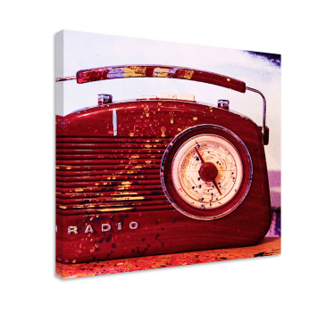 Red vintage radio vintage wall prints - TenStickers